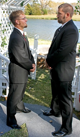 Me and my new Brother in Law Brian having a stare down