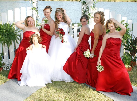 Alyssa and all of her "kinky" bridesmaids