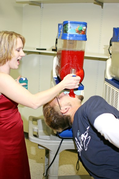 I wanted to do a keg stand......but we didn't have a keg